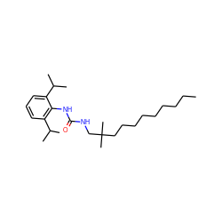 CCCCCCCCCC(C)(C)CNC(=O)Nc1c(C(C)C)cccc1C(C)C ZINC000036349605