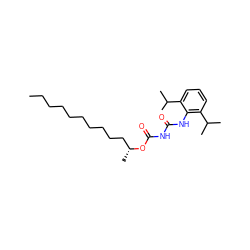 CCCCCCCCCC[C@@H](C)OC(=O)NC(=O)Nc1c(C(C)C)cccc1C(C)C ZINC000036349802