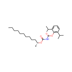 CCCCCCCCCC[C@@H](C)OC(=O)NC(=O)Oc1c(C(C)C)cccc1C(C)C ZINC000014263382