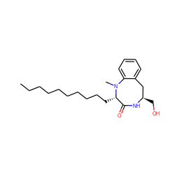 CCCCCCCCCC[C@H]1C(=O)N[C@H](CO)Cc2ccccc2N1C ZINC000034800540