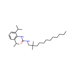 CCCCCCCCCCC(C)(C)CNC(=O)Nc1c(C(C)C)cccc1C(C)C ZINC000036349708