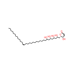 CCCCCCCCCCCC/C=C\CCCCCCCCCCCC[C@@H](O)C[C@H](O)C[C@H](O)C[C@H](O)C[C@@H]1OC(=O)C=C[C@@H]1O ZINC000072129875