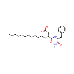 CCCCCCCCCCCC[C@H](CC(=O)O)C(=O)N[C@@H](Cc1ccccc1)C(=O)NC ZINC000034801726