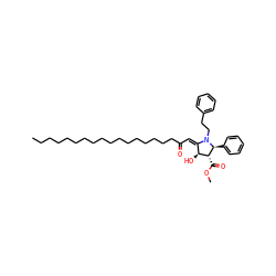 CCCCCCCCCCCCCCCCCC(=O)/C=C1\[C@H](O)[C@@H](C(=O)OC)[C@H](c2ccccc2)N1CCc1ccccc1 ZINC000036350272