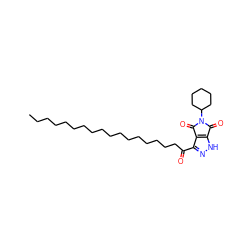 CCCCCCCCCCCCCCCCCC(=O)c1n[nH]c2c1C(=O)N(C1CCCCC1)C2=O ZINC000049784848