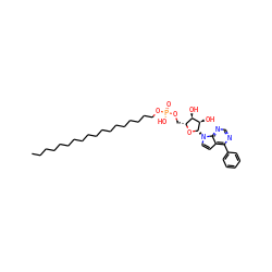 CCCCCCCCCCCCCCCCCCO[P@@](=O)(O)OC[C@H]1O[C@@H](n2ccc3c(-c4ccccc4)ncnc32)[C@H](O)[C@@H]1O ZINC000150523404