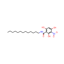CCCCCCCCCCCCCNC(=O)c1c(O)cc(O)c([N+](=O)[O-])c1O ZINC000089756809