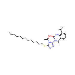 CCCCCCCCCCCCCSc1nnc(NC(=O)Nc2c(C(C)C)cccc2C(C)C)n1C(C)=O ZINC000036349986