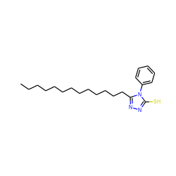 CCCCCCCCCCCCCc1nnc(S)n1-c1ccccc1 ZINC000014286485