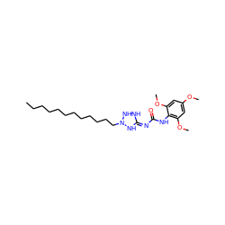 CCCCCCCCCCCCN1NN/C(=N\C(=O)Nc2c(OC)cc(OC)cc2OC)N1 ZINC000036349999