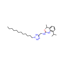 CCCCCCCCCCCCN1NN=C(CNC(=O)Nc2c(C(C)C)cccc2C(C)C)N1 ZINC000036350016