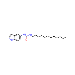 CCCCCCCCCCCCNC(=O)Nc1ccc2[nH]ccc2c1 ZINC000169694276