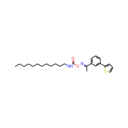 CCCCCCCCCCCCNC(=O)O/N=C(\C)c1cccc(-c2cccs2)c1 ZINC000058487784