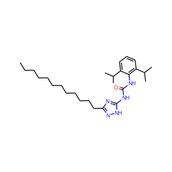 CCCCCCCCCCCCc1n[nH]c(NC(=O)Nc2c(C(C)C)cccc2C(C)C)n1 ZINC000036349968