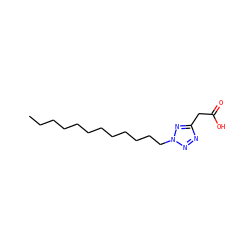 CCCCCCCCCCCCn1nnc(CC(=O)O)n1 ZINC000072113593