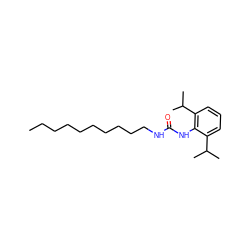 CCCCCCCCCCNC(=O)Nc1c(C(C)C)cccc1C(C)C ZINC000014234062