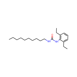 CCCCCCCCCCNC(=O)Nc1c(CC)cccc1CC ZINC000036349594