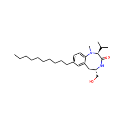 CCCCCCCCCCc1ccc2c(c1)C[C@@H](CO)NC(=O)[C@H](C(C)C)N2C ZINC000014096194