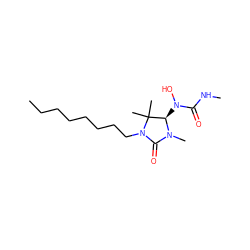 CCCCCCCCN1C(=O)N(C)[C@H](N(O)C(=O)NC)C1(C)C ZINC000008686841