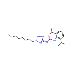 CCCCCCCCN1NN/C(=N\C(=O)Nc2c(C(C)C)cccc2C(C)C)N1 ZINC000036349956