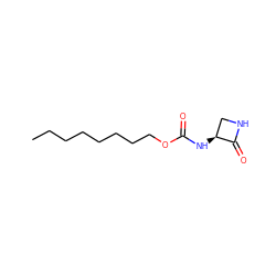 CCCCCCCCOC(=O)N[C@H]1CNC1=O ZINC000219509198