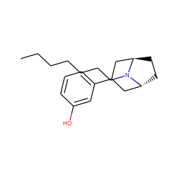 CCCCCCCN1[C@@H]2CC[C@@H]1CC(c1cccc(O)c1)C2 ZINC001772622633