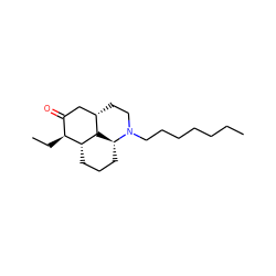 CCCCCCCN1CC[C@H]2CC(=O)[C@H](CC)[C@H]3CCC[C@@H]1[C@H]23 ZINC001772638243