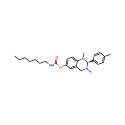 CCCCCCCNC(=O)Oc1ccc2c(c1)CN(C)[C@H](c1ccc(C)cc1)N2C ZINC000653721746