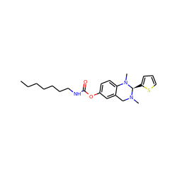 CCCCCCCNC(=O)Oc1ccc2c(c1)CN(C)[C@H](c1cccs1)N2C ZINC000653743790