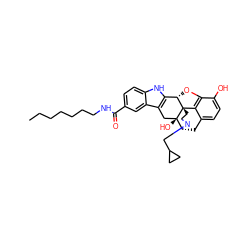 CCCCCCCNC(=O)c1ccc2[nH]c3c(c2c1)C[C@@]1(O)[C@H]2Cc4ccc(O)c5c4[C@@]1(CCN2CC1CC1)[C@H]3O5 ZINC000036221254