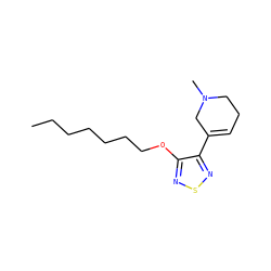 CCCCCCCOc1nsnc1C1=CCCN(C)C1 ZINC000036289002