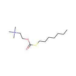 CCCCCCCSC(=O)OCC[N+](C)(C)C ZINC000036338486