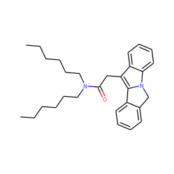 CCCCCCN(CCCCCC)C(=O)Cc1c2n(c3ccccc13)Cc1ccccc1-2 ZINC000005499164