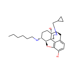 CCCCCCN[C@@H]1CC[C@@]2(O)[C@H]3Cc4ccc(O)c5c4[C@@]2(CCN3CC2CC2)[C@H]1O5 ZINC000040846666