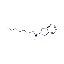 CCCCCCNC(=O)N1Cc2ccccc2C1 ZINC000106256588