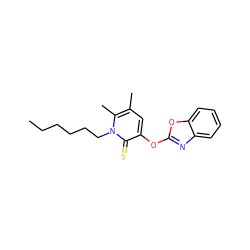 CCCCCCn1c(C)c(C)cc(Oc2nc3ccccc3o2)c1=S ZINC000095602503