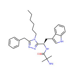 CCCCCCn1c(Cc2ccccc2)nnc1[C@@H](Cc1c[nH]c2ccccc12)NC(=O)C(C)(C)N ZINC000028636263