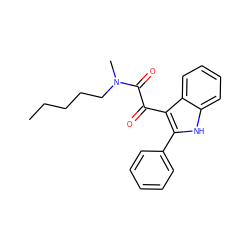 CCCCCN(C)C(=O)C(=O)c1c(-c2ccccc2)[nH]c2ccccc12 ZINC000040861590