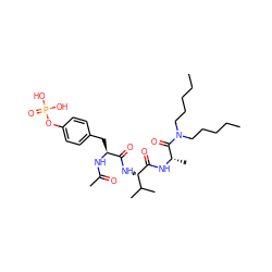 CCCCCN(CCCCC)C(=O)[C@H](C)NC(=O)[C@@H](NC(=O)[C@H](Cc1ccc(OP(=O)(O)O)cc1)NC(C)=O)C(C)C ZINC000003978755