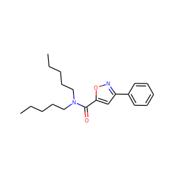 CCCCCN(CCCCC)C(=O)c1cc(-c2ccccc2)no1 ZINC000072119623