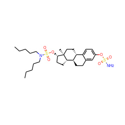 CCCCCN(CCCCC)S(=O)(=O)O[C@H]1CC[C@H]2[C@@H]3CCc4cc(OS(N)(=O)=O)ccc4[C@H]3CC[C@]12C ZINC000036338402