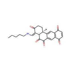 CCCCCN/C=C1\C(=O)CC[C@@]2(C)c3cc4c(cc3C(=O)C(=O)C12)C(=O)C=CC4=O ZINC000066099283