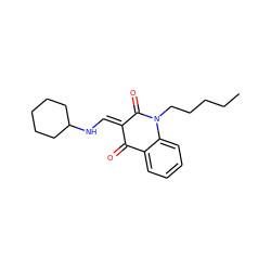 CCCCCN1C(=O)/C(=C/NC2CCCCC2)C(=O)c2ccccc21 ZINC000473108565