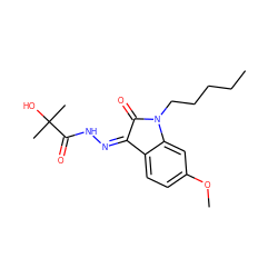 CCCCCN1C(=O)/C(=N\NC(=O)C(C)(C)O)c2ccc(OC)cc21 ZINC000040975564