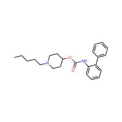 CCCCCN1CCC(OC(=O)Nc2ccccc2-c2ccccc2)CC1 ZINC000066078490