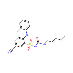 CCCCCNC(=O)NS(=O)(=O)c1cc(C#N)ccc1Nc1ccccc1C ZINC000096272702