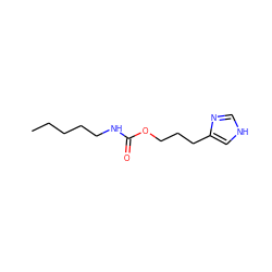 CCCCCNC(=O)OCCCc1c[nH]cn1 ZINC000013782936