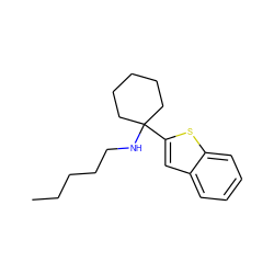 CCCCCNC1(c2cc3ccccc3s2)CCCCC1 ZINC000013732122