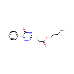 CCCCCOC(=O)CSc1nnc(-c2ccccc2)c(=O)[nH]1 ZINC000018210092