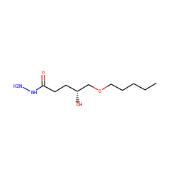 CCCCCOC[C@H](O)CCC(=O)NN ZINC000002272585